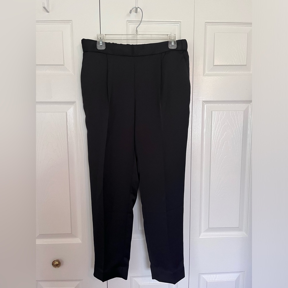 Banana Republic cropped pull on tuxedo pants size small.